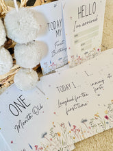 Load image into Gallery viewer, Wildflower Baby Milestone Cards