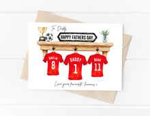 Load image into Gallery viewer, Personalised Football Family Card