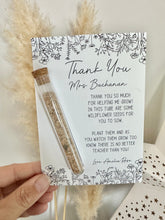 Load image into Gallery viewer, Thank you Teacher Wildflower Postcard