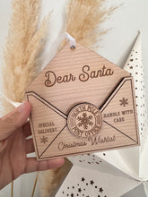 Load image into Gallery viewer, Wooden Letter to Santa Holder