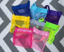 Load image into Gallery viewer, Personalised Beach Finds/Shell Beach Treasures Mesh Bag- Small