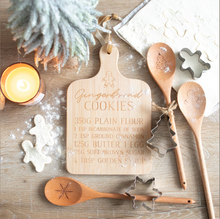 Load image into Gallery viewer, Gingerbread Cookies Bamboo Serving Board