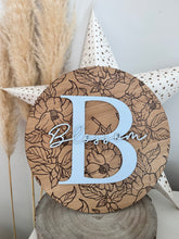 Load image into Gallery viewer, Floral Name Plaque