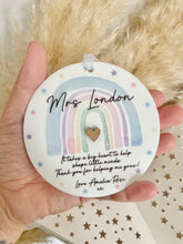 Load image into Gallery viewer, Rainbow Teacher Hanging Disc