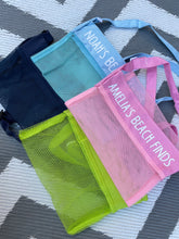Load image into Gallery viewer, Personalised Beach Finds/Shell Beach Treasures Mesh Bag