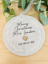Load image into Gallery viewer, Personalised Teacher Christmas Decoration