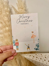 Load image into Gallery viewer, Pack Of 10 Personalised Nutcracker Ballet Postcards- Chocolate coin not included