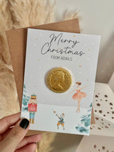 Load image into Gallery viewer, Pack Of 10 Personalised Nutcracker Ballet Postcards- Chocolate coin not included