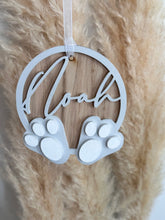 Load image into Gallery viewer, Personalised Wooden Bunny Decoration