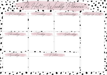 Load image into Gallery viewer, Personalised Dry Wipe Weekly Planner- Dalmation Print