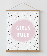 Load image into Gallery viewer, Girls Rule A4 Print