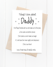 Load image into Gallery viewer, Things I Love about.. Card