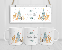 Load image into Gallery viewer, Winter Woodland Ceramic Mug and Decoration Set