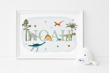Load image into Gallery viewer, Personalised Dinosaur Name A4 Print