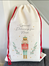 Load image into Gallery viewer, Personalised Nutcracker Christmas Sack