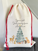 Load image into Gallery viewer, Personalised Winter Woodland Christmas Sack