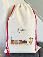 Load image into Gallery viewer, Personalised Winters Journey Christmas Sack