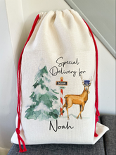 Load image into Gallery viewer, Personalised Winters Journey Christmas Sack