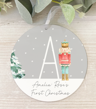 Load image into Gallery viewer, Personalised Snow Nutcracker Decoration