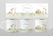 Load image into Gallery viewer, Easter Bunny Enamel Mug