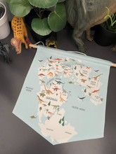 Load image into Gallery viewer, Jurassic World Map Pennant
