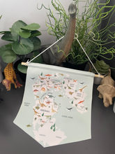 Load image into Gallery viewer, Jurassic World Map Pennant