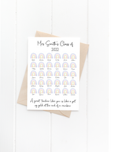 Load image into Gallery viewer, Personalised Rainbow Teacher Card