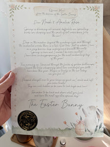 Personalised Easter Bunny Letter
