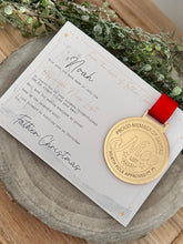 Load image into Gallery viewer, Santas Nice List Certificate and Medal
