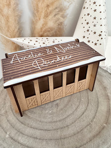 Personalised Wooden Reindeer Stable