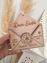 Load image into Gallery viewer, Wooden Letter to Santa Holder
