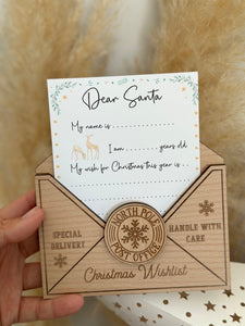 Wooden Letter to Santa Holder