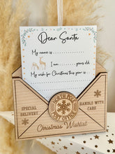 Load image into Gallery viewer, Wooden Letter to Santa Holder
