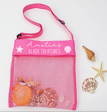 Load image into Gallery viewer, Personalised Beach Finds/Shell Beach Treasures Mesh Bag
