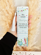 Load image into Gallery viewer, Large Personalised Teacher Bookmark

