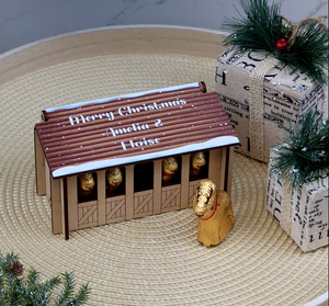 Personalised Wooden Reindeer Stable