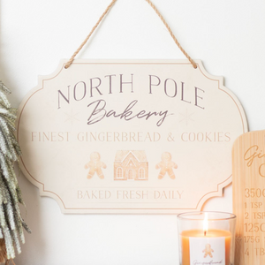 North Pole Bakery Hanging Sign