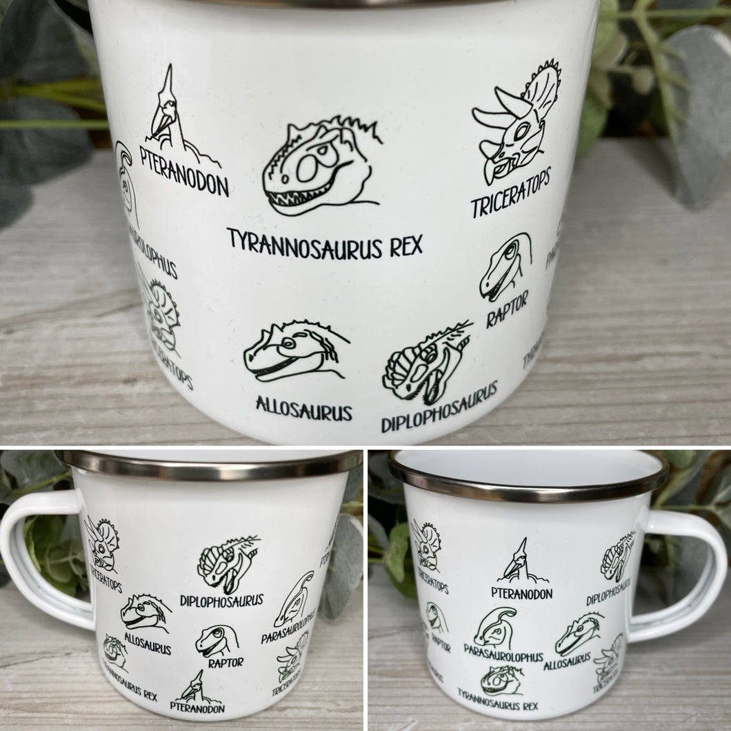 Monochrome Dino Mug