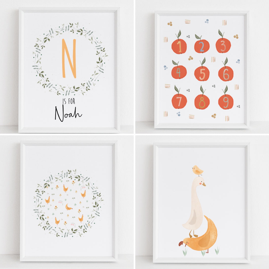 Copy of Set of 4 Nature Collection A4 Prints Set 2