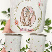Load image into Gallery viewer, Spring Bunny Enamel Mug
