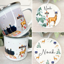 Load image into Gallery viewer, A Winter Journey Enamel Mug and Decoration Set

