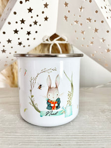 Spring Bunny Enamel Mug