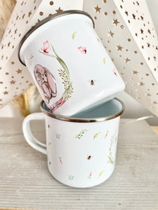 Spring Bunny Enamel Mug