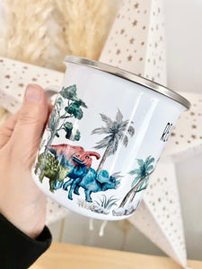 Dinosaur Island Enamel Mug