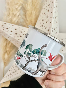 Dinosaur Island Enamel Mug