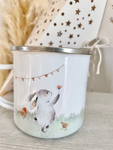 Easter Bunny Enamel Mug