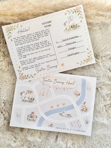 Easter Bunny Postcard and Map set