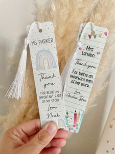 Personalised Teacher Bookmark