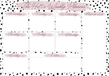 Load image into Gallery viewer, Personalised Dry Wipe Weekly Planner- Dalmation Print
