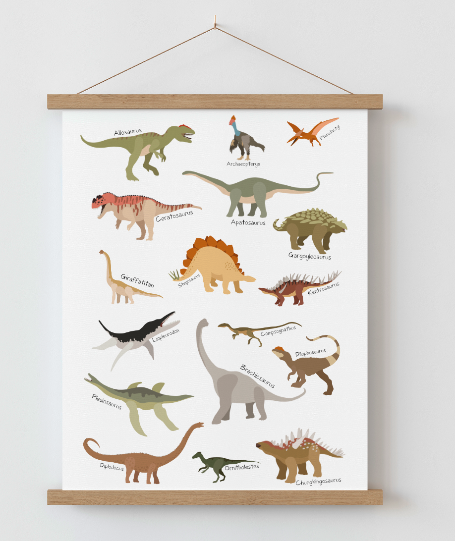A4 Dinosaur Print